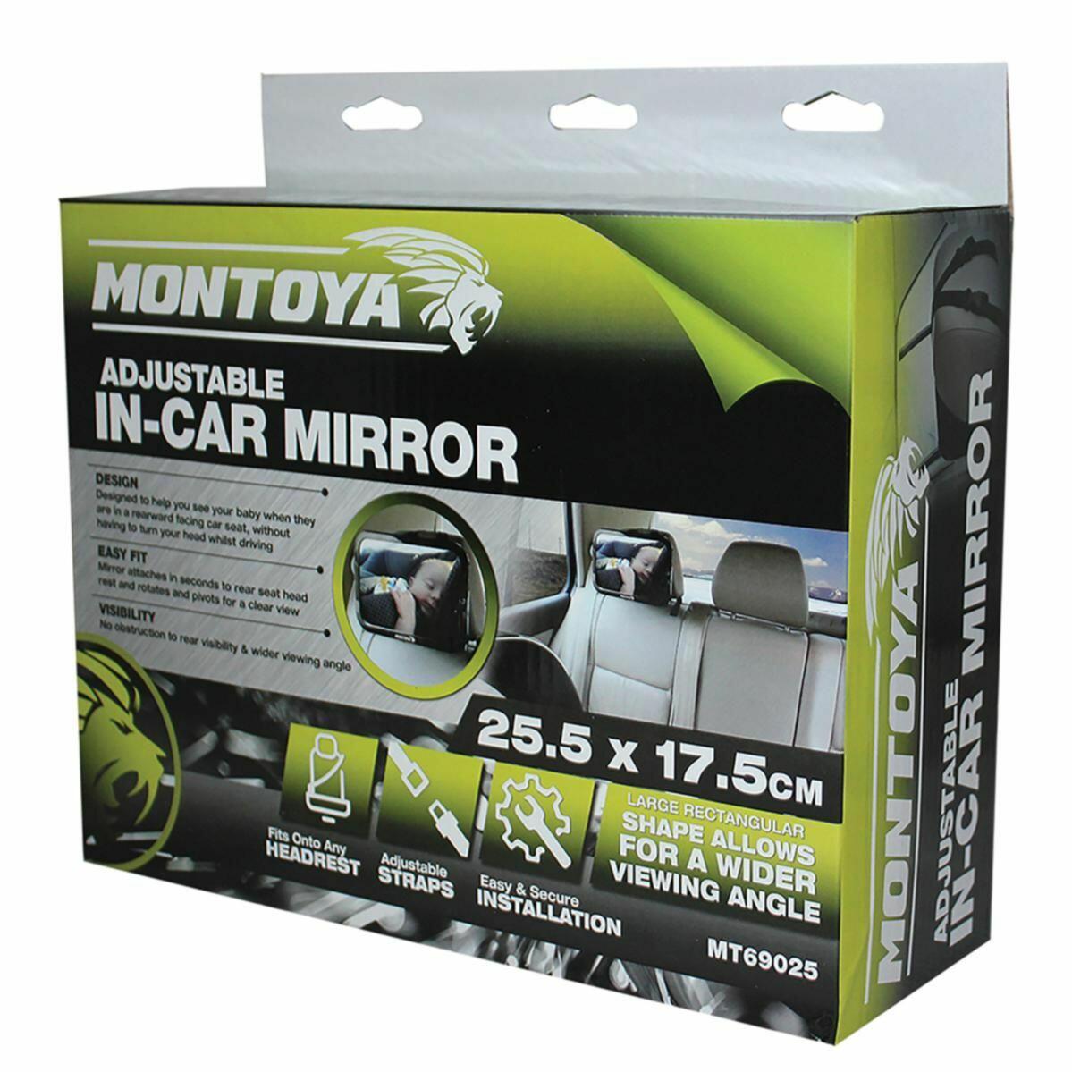 MONTOYA MT69025 In Car Baby Mirror, 25.5 cm x 17.5 cm