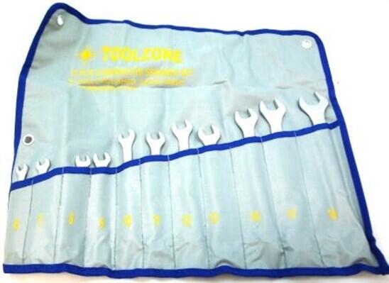 11 Piece Metric Combi Spanner Set  6mm- 14mm 17mm 19mm Toolzone SP019