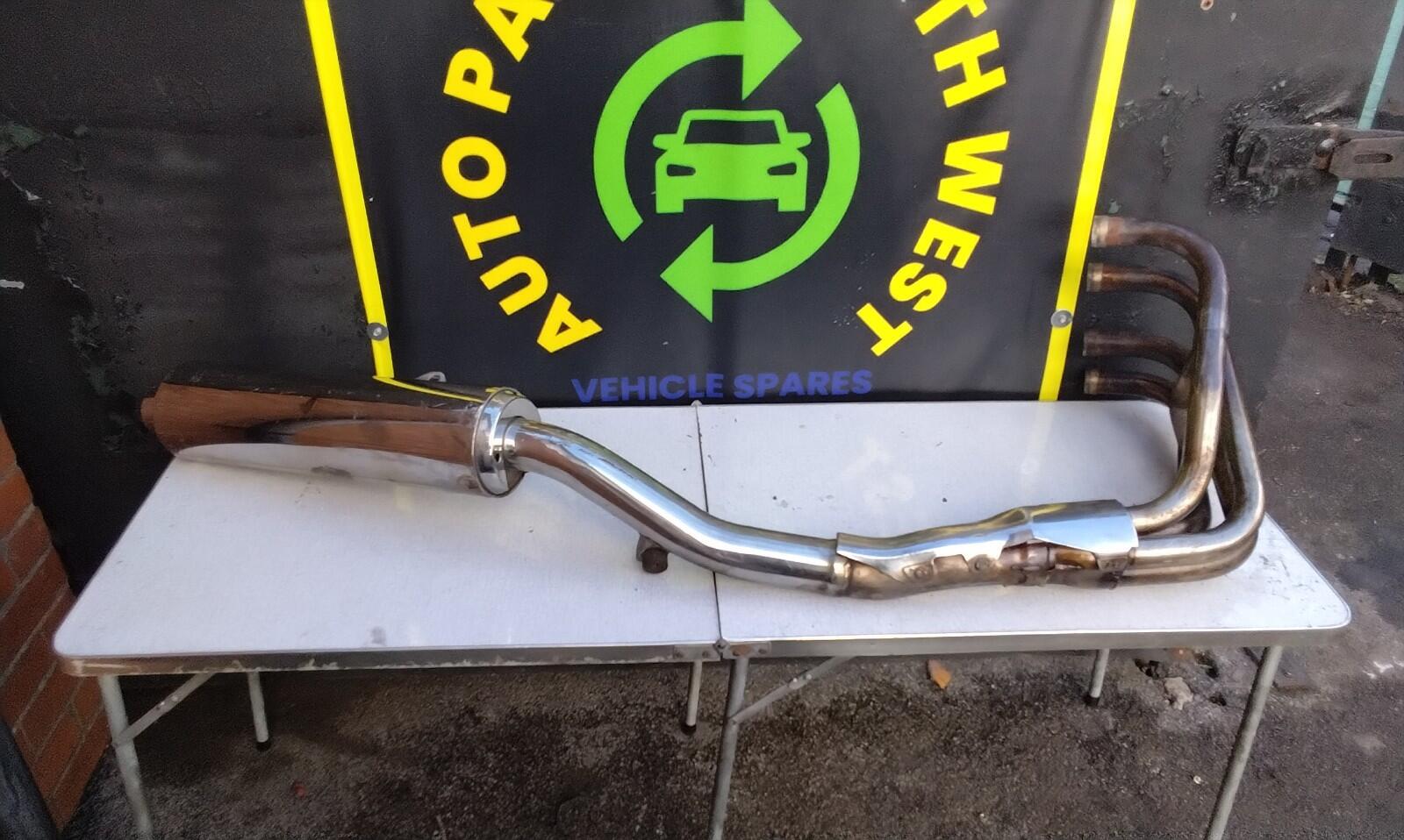 Kawasaki ZR7 Complete Exhaust Downpipes And Silencer 1999