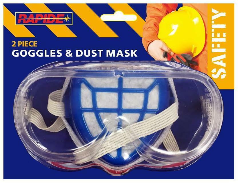 RAPIDE Clear Safety Glasses Work Goggles & Dust protector Light use PPE
