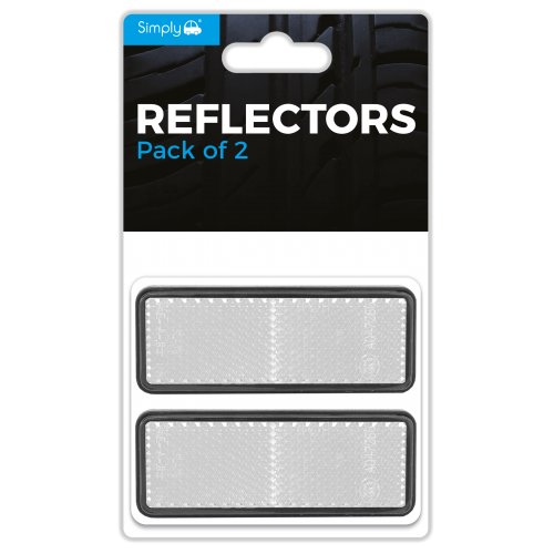 SIMPLY AUTO 2 X RECTANGLE Reflector WHITE FRONT REF02