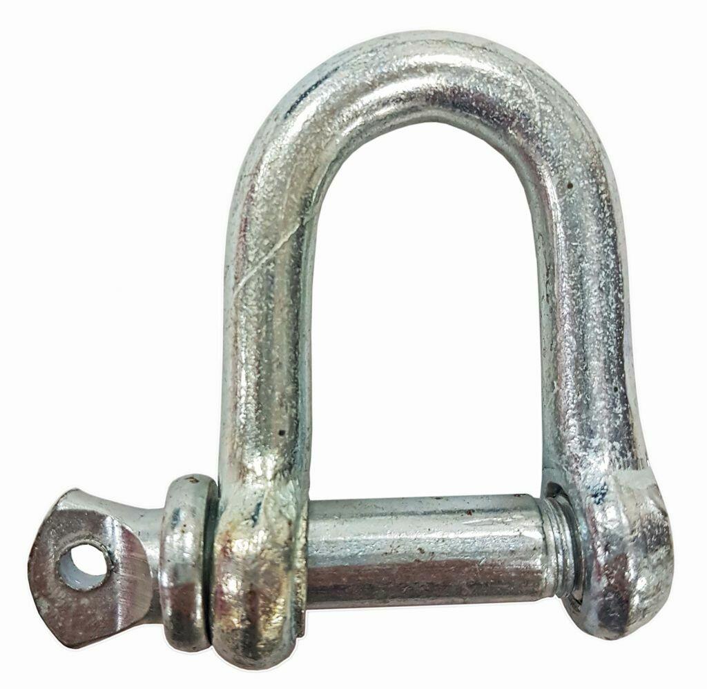 Toolzone 3 Piece 12mm  D Shackle Zinc Plated Forged Steel