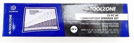 12Pc AF IMPERIAL 1/4"-1" Combination Spanner STORAGE TOOL ROLL