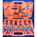 9pc Hose Clamp Plier Set - 9 Pliers Piece Removal Kit Storage Case Mechanics