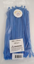DPJ Pro CABLE TIES BLUE 200 X 4.8mm PK 100