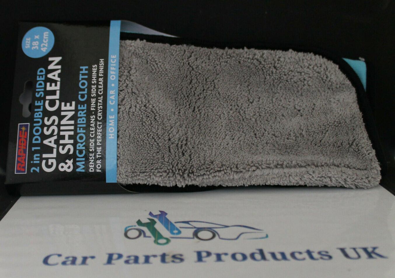 Rapide Automotive Car Cleaning Microfibre Towel Cloth Glass Clean & Shine 2 in 1