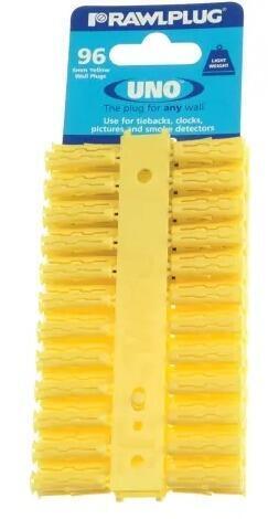 RAWLPLUG UNO YELLOW Plugs 5 x 24mm (Card 96)