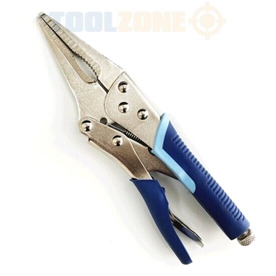 Toolzone Long Nose Locking Wrench 9” Grips WR177