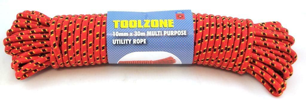 10mm X 30M Multi Purpose Utility Rope Camping Sailing Garden Car Building