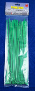 Cable Ties GREEN Tie Wraps Zip Ties 12" / 300 X 4.8 Mm 40 pieces per pack