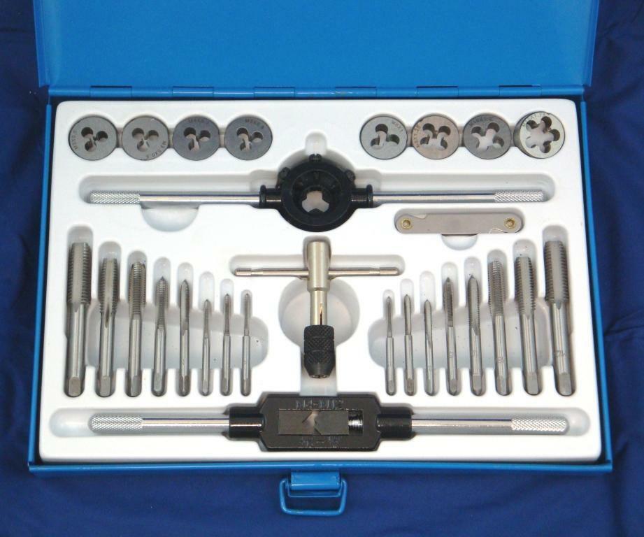 Toolzone 28 Piece Metric Tap and Die Set Alloy Tool Set DIY Garage Workshop