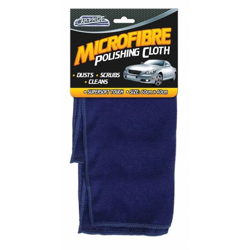 Car Pride Microfibre Polishing  Large Cloth Dusts Scrubs Cleans 60CM X 40CM