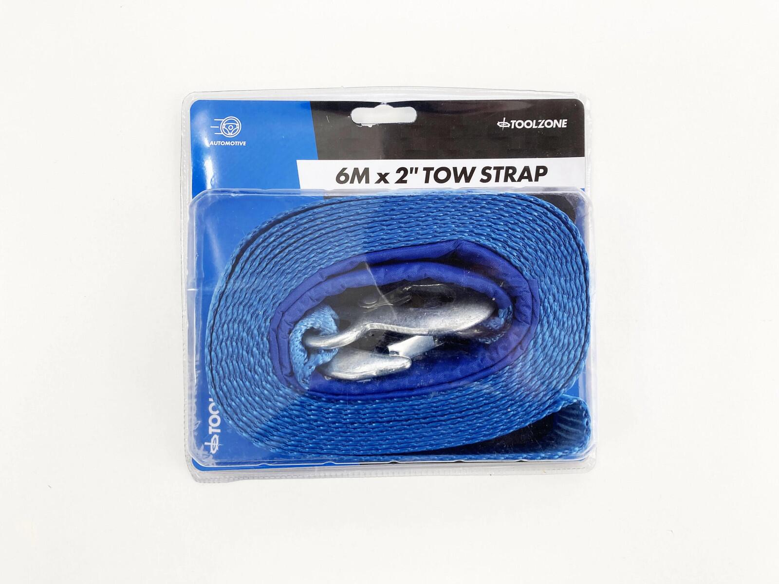 2" X 6M TOW STRAP HEAVY DUTY BLUE 3TON