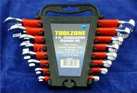 8Pc Soft grip CRV Combination Spanners 6-19mm