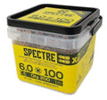 Spectre Wood Screws  6.0 x 100mm (Tub 200) PZ Compatible CSK ZYP