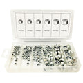 Steel Locknuts Nyloc / Nylon Lock Nut assortment set. 146 piece Locking Nuts