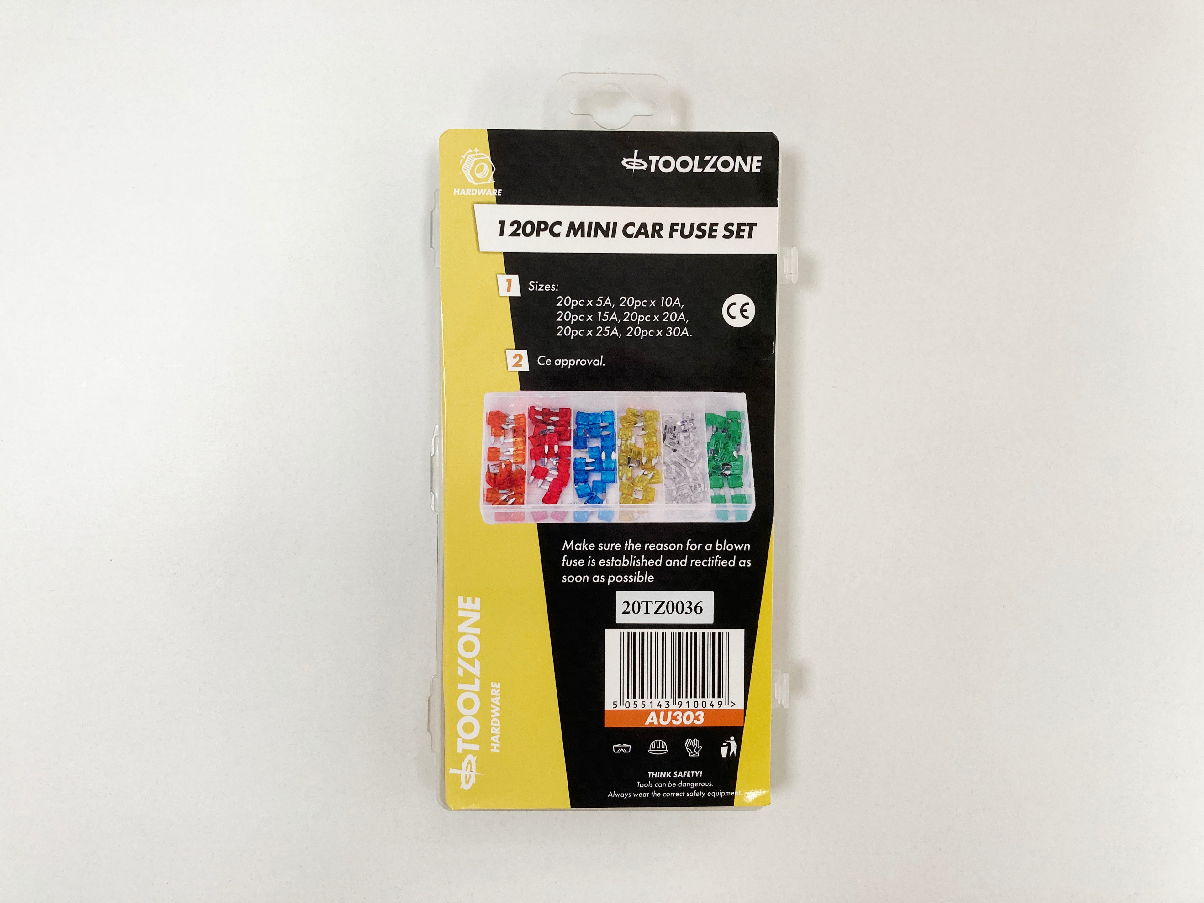 120PC MINI CAR FUSE ASSORTMENT BOX AU303