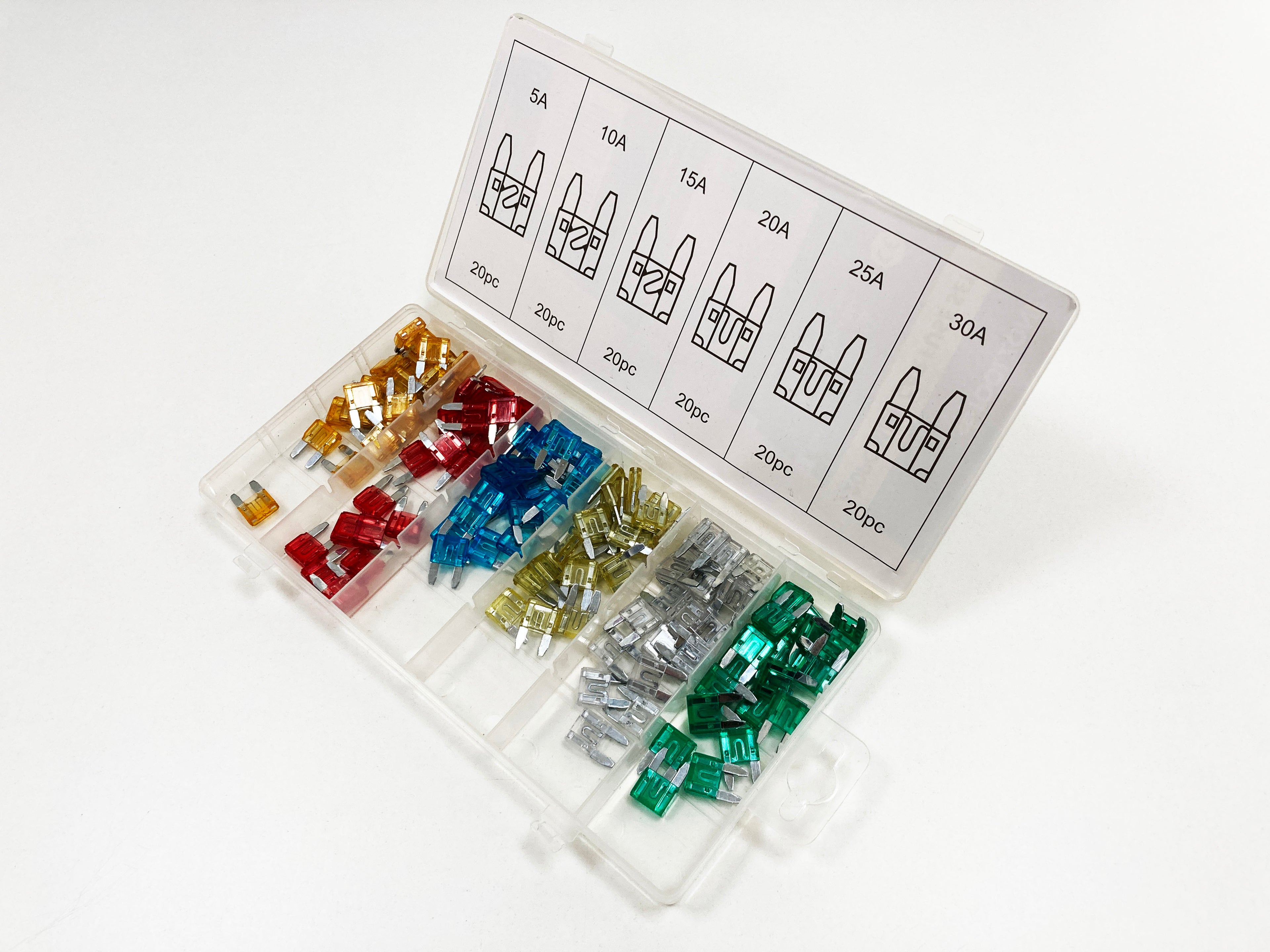 120PC MINI CAR FUSE ASSORTMENT BOX AU303
