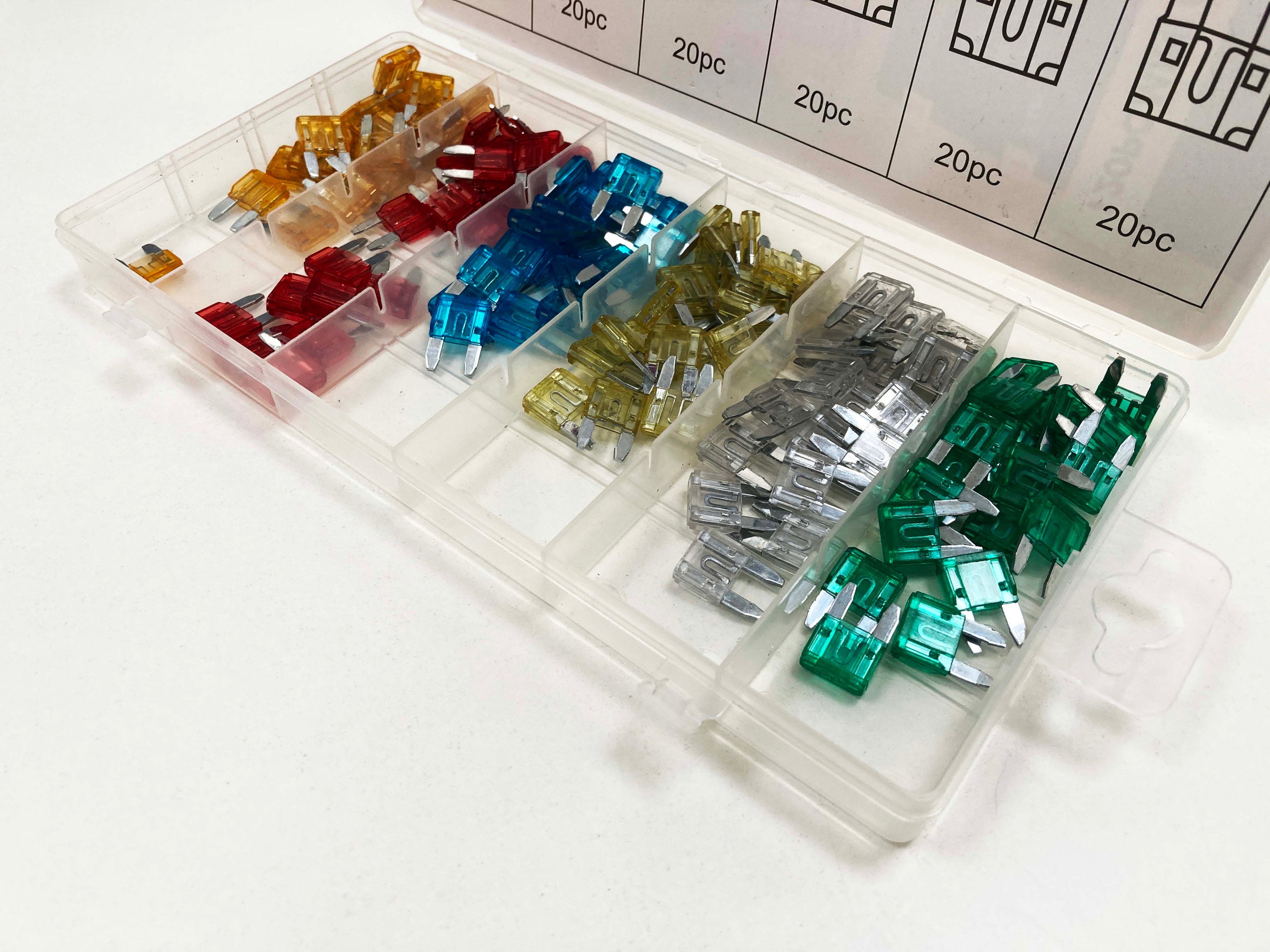 120PC MINI CAR FUSE ASSORTMENT BOX AU303