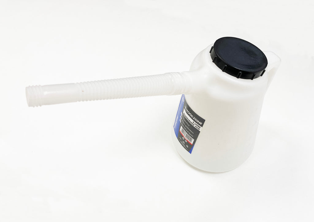 3 LITRE PLASTIC JUG & FLEXIBLE SPOUT OILD FLUDS WORKSHOP GARAGE SUPPLIES AU0340