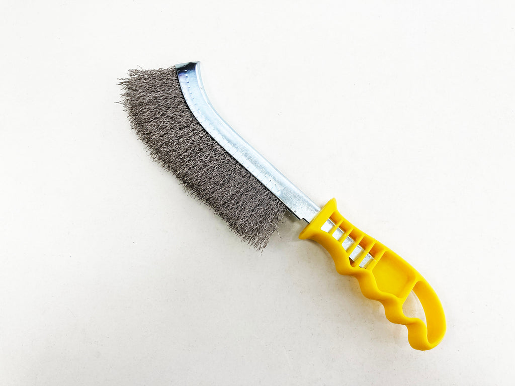 STAINLESS STEEL WIRE BRISTLE CURVED BRUSH BR059