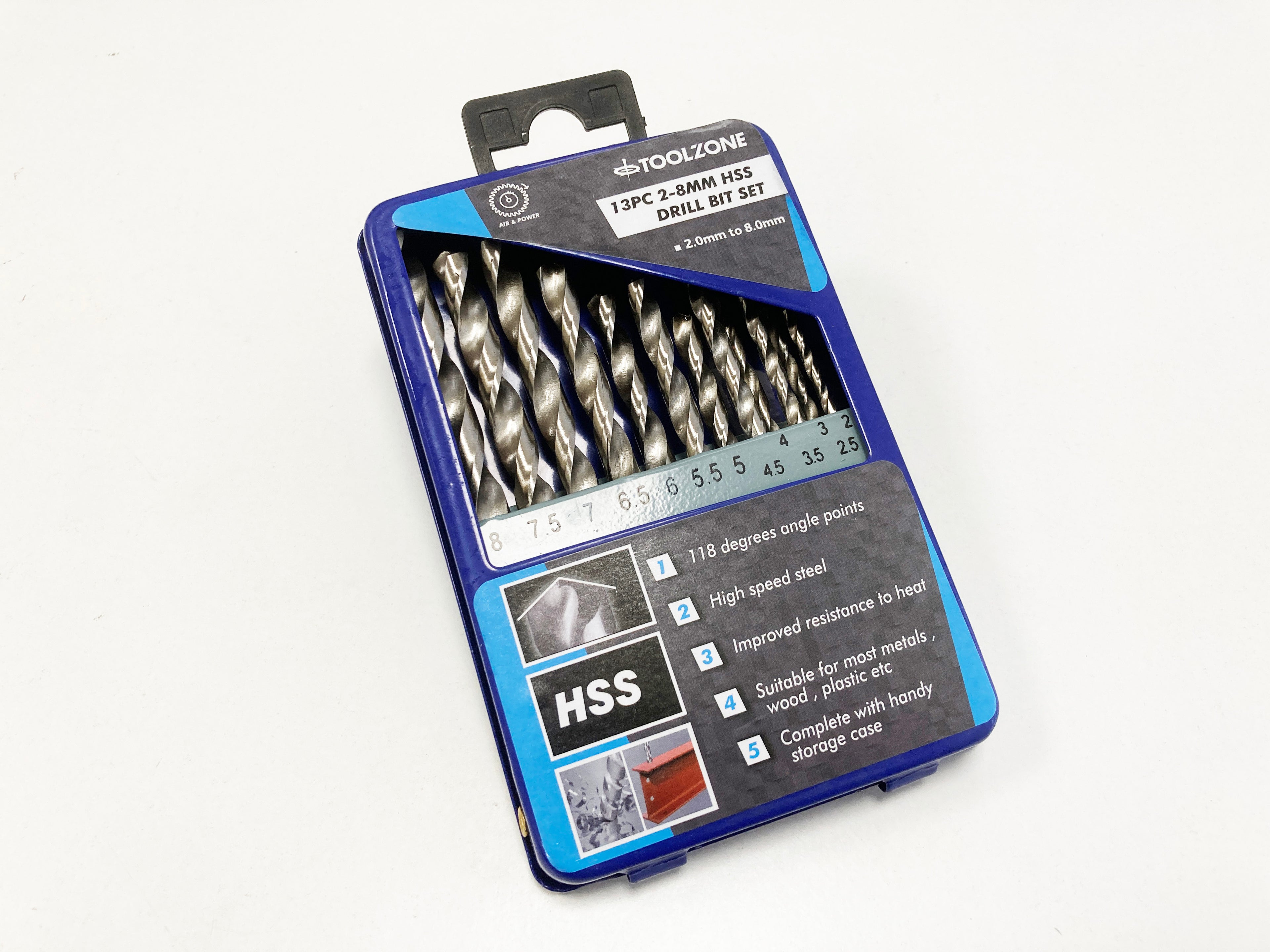 13PC 2-8 MM HSS DRILL BIT SET DR027