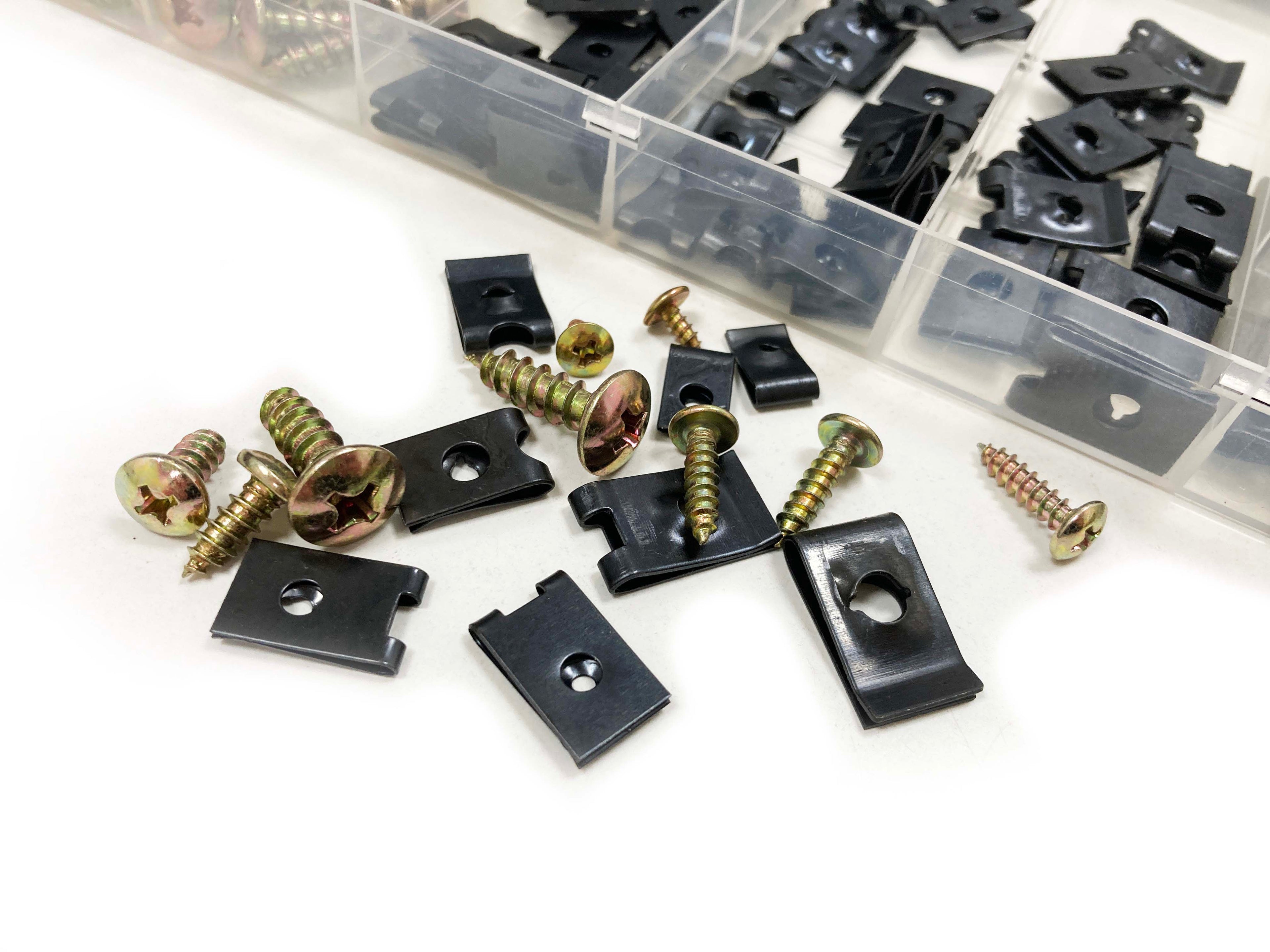 170PC U CLIPS AND SCREWS HW016