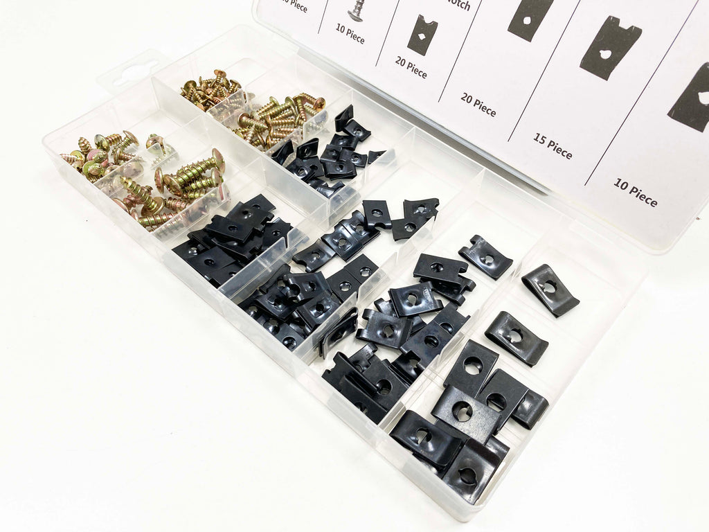 170PC U CLIPS AND SCREWS HW016