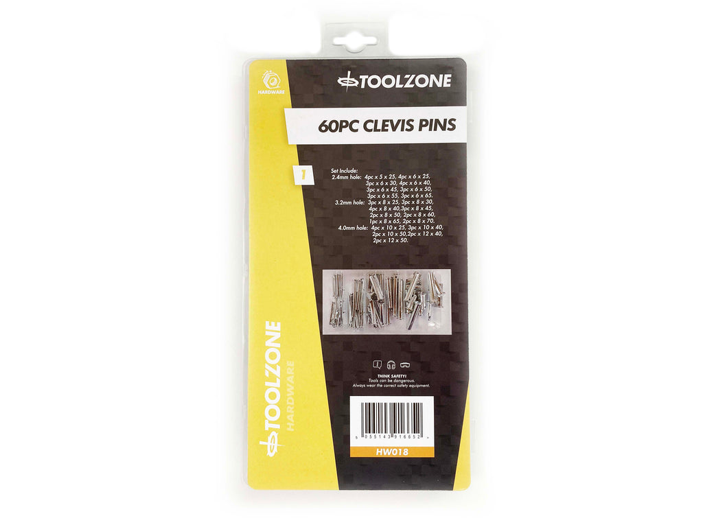 60PC CLEVIS PINS ASSORTMENT BOX  HW018