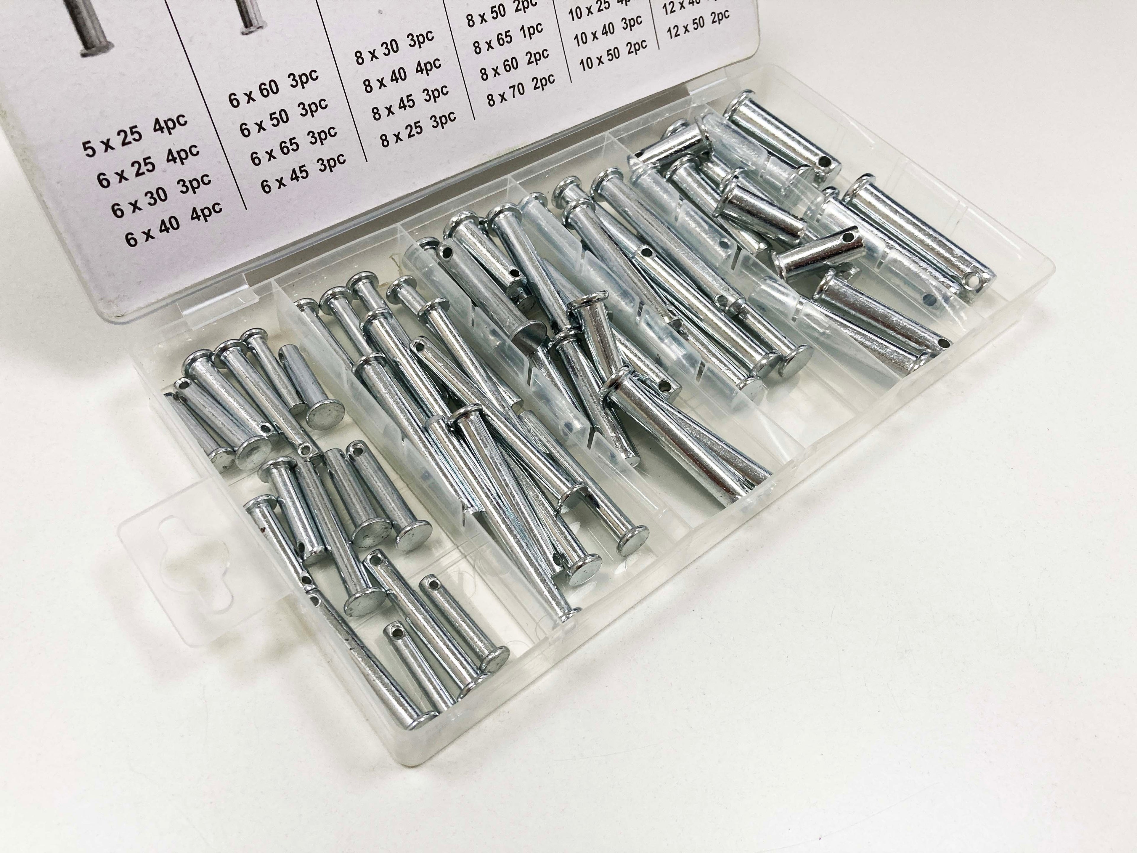 60PC CLEVIS PINS ASSORTMENT BOX  HW018