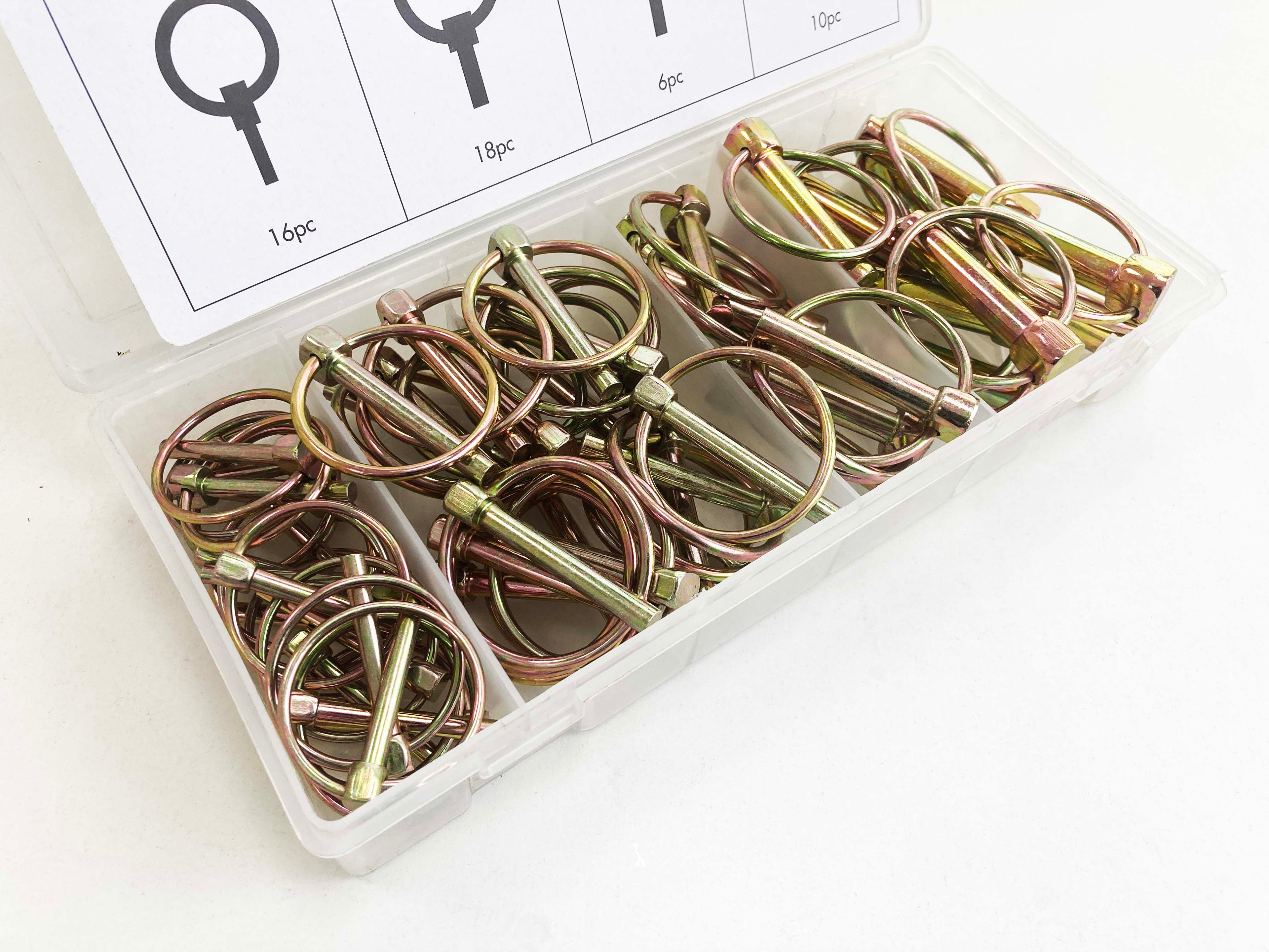 50PC LYNCH PIN ASORTMENT SET HW024