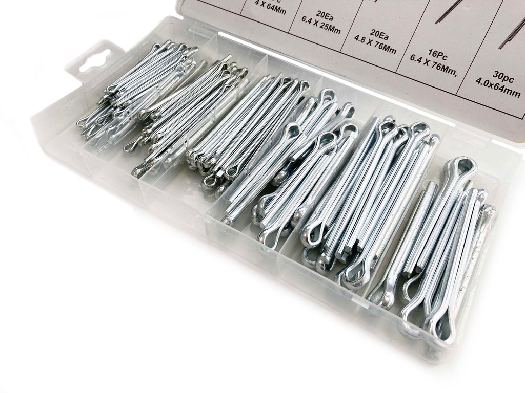 144PC LARGE COTTER PIN ASSORTMENT BOX HW185