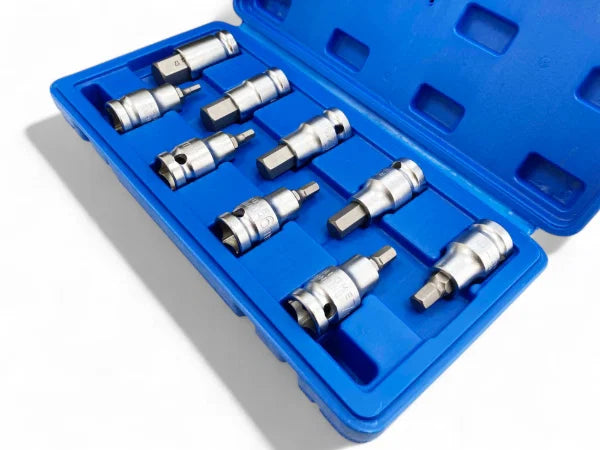 9PC 1/2" HEX BIT SET 4 - 17MM HX039