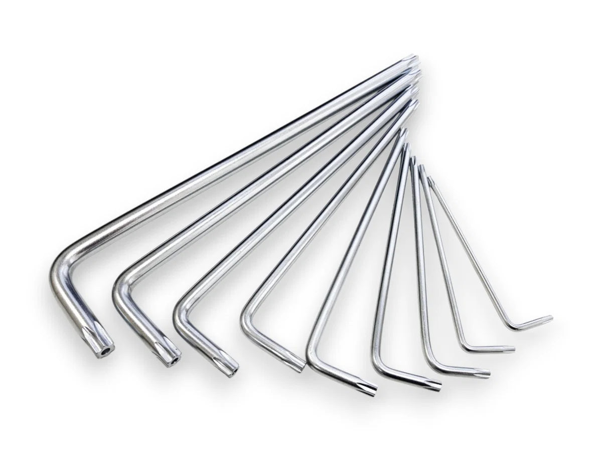 9PC SECURITY STAR KEYS C/W HANDLE SD139