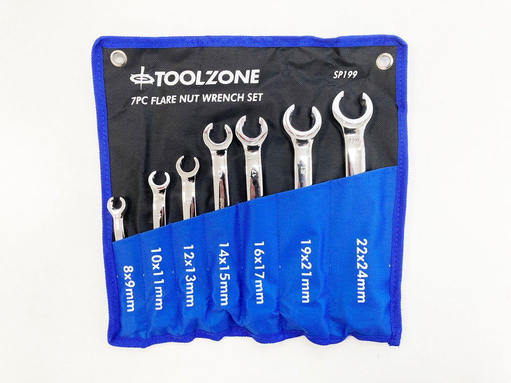 7PC FLARE NUT WRENCH SET SP199 8-24mm