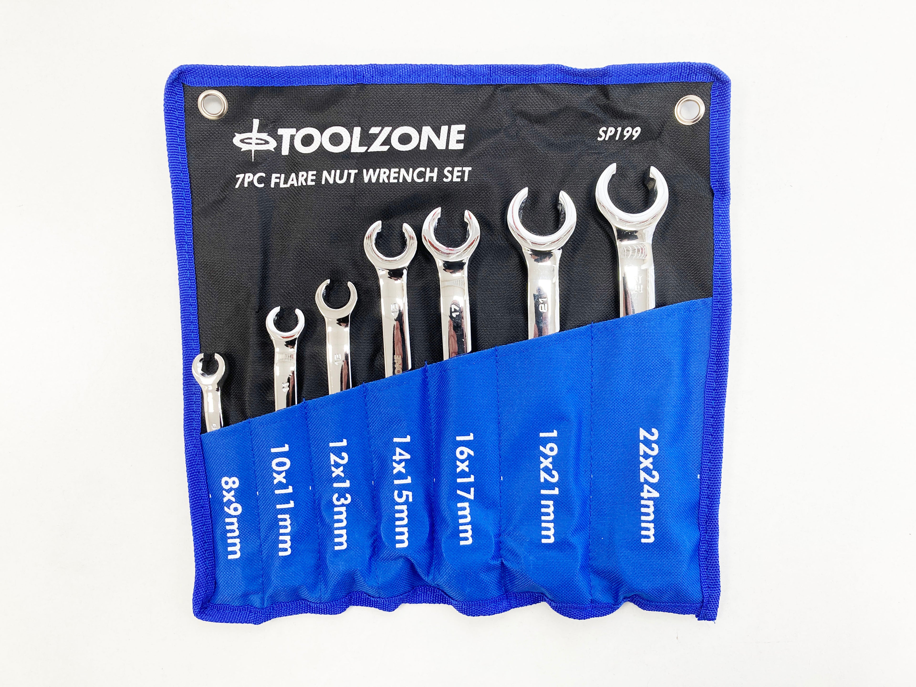 7PC FLARE NUT WRENCH SET SP199 8-24mm