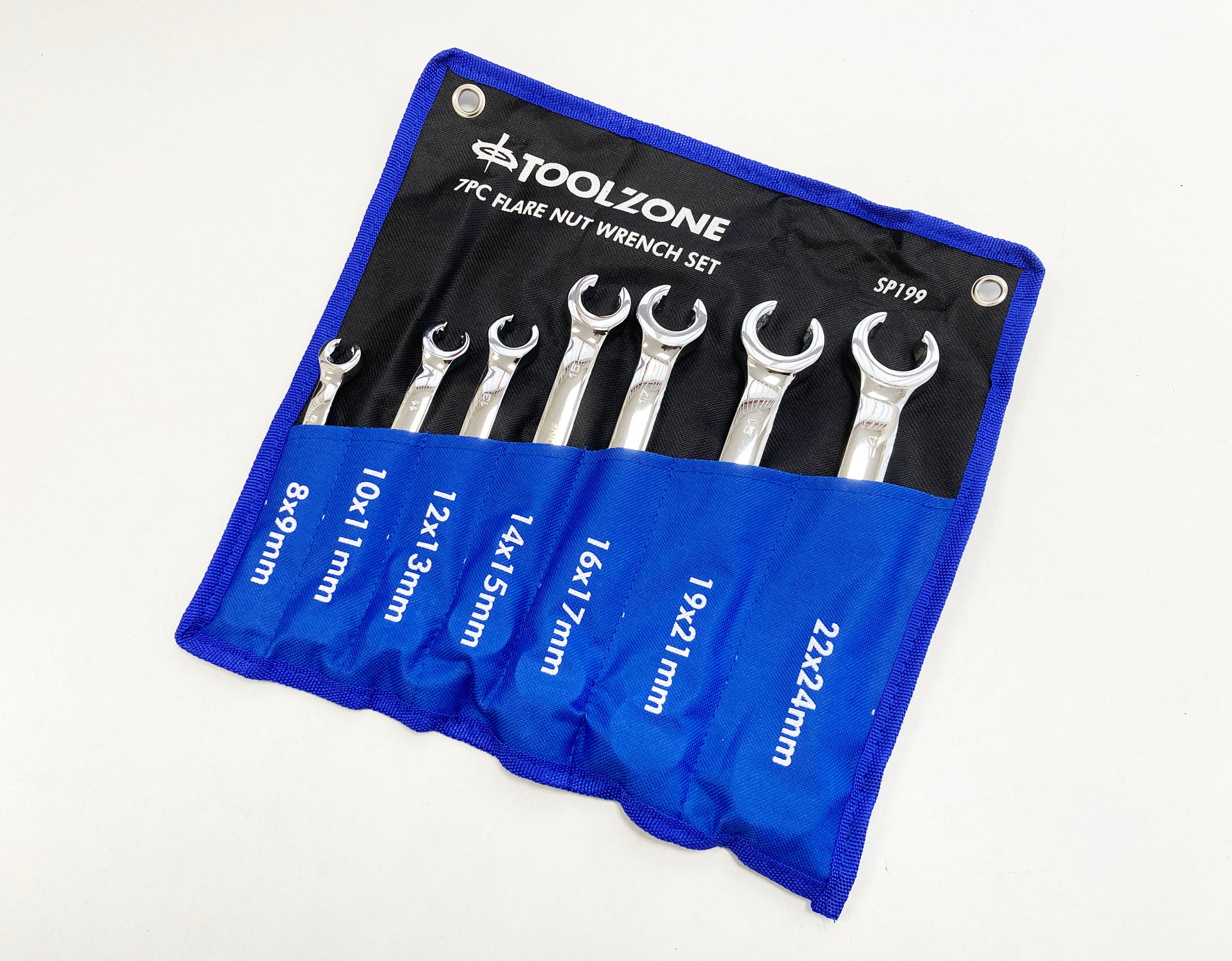 7PC FLARE NUT WRENCH SET SP199 8-24mm