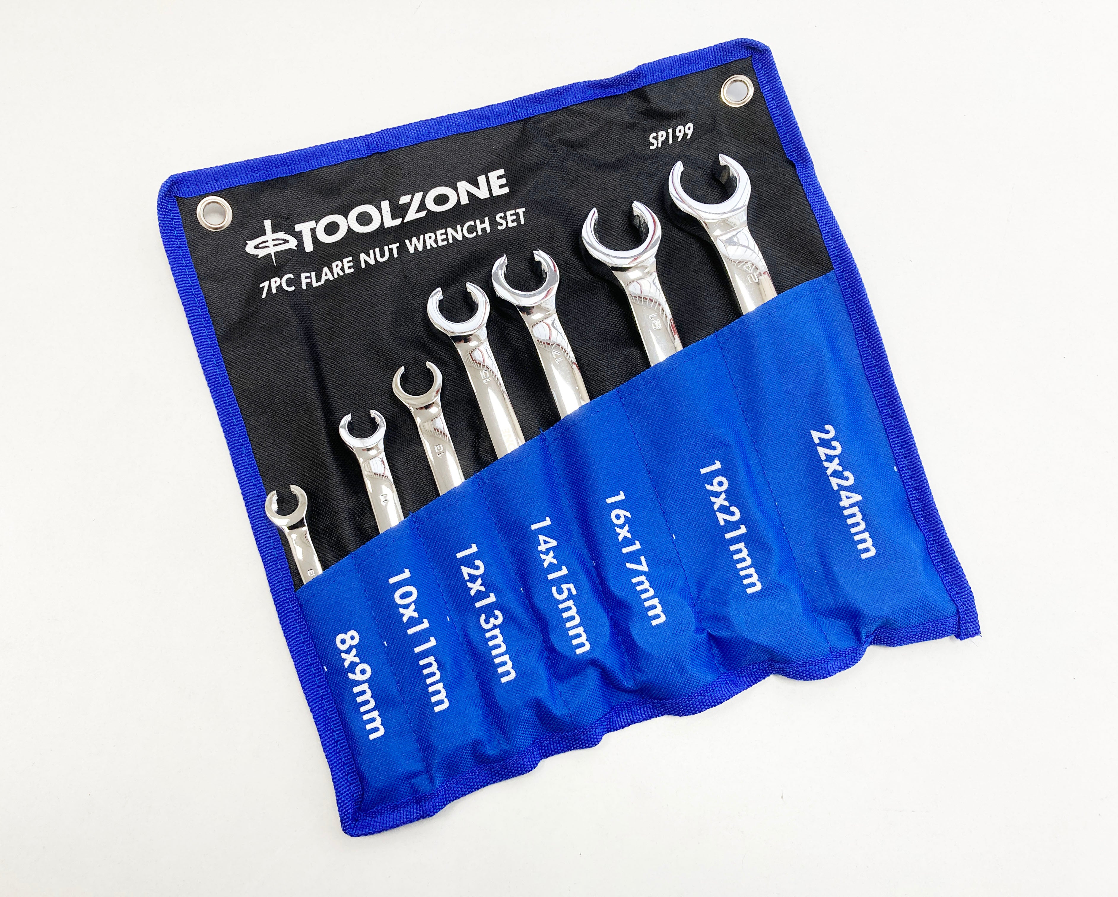 7PC FLARE NUT WRENCH SET SP199 8-24mm