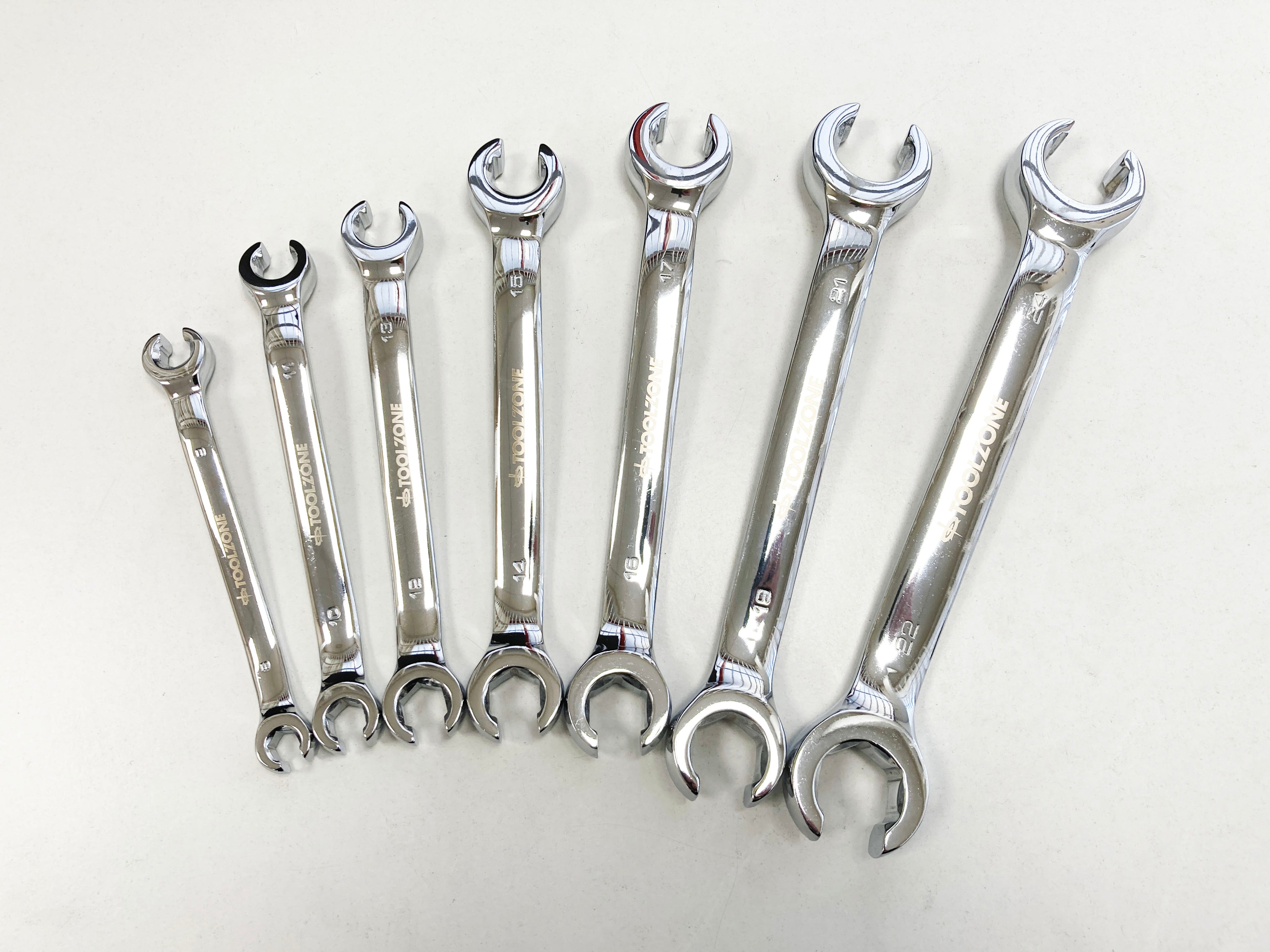 7PC FLARE NUT WRENCH SET SP199 8-24mm