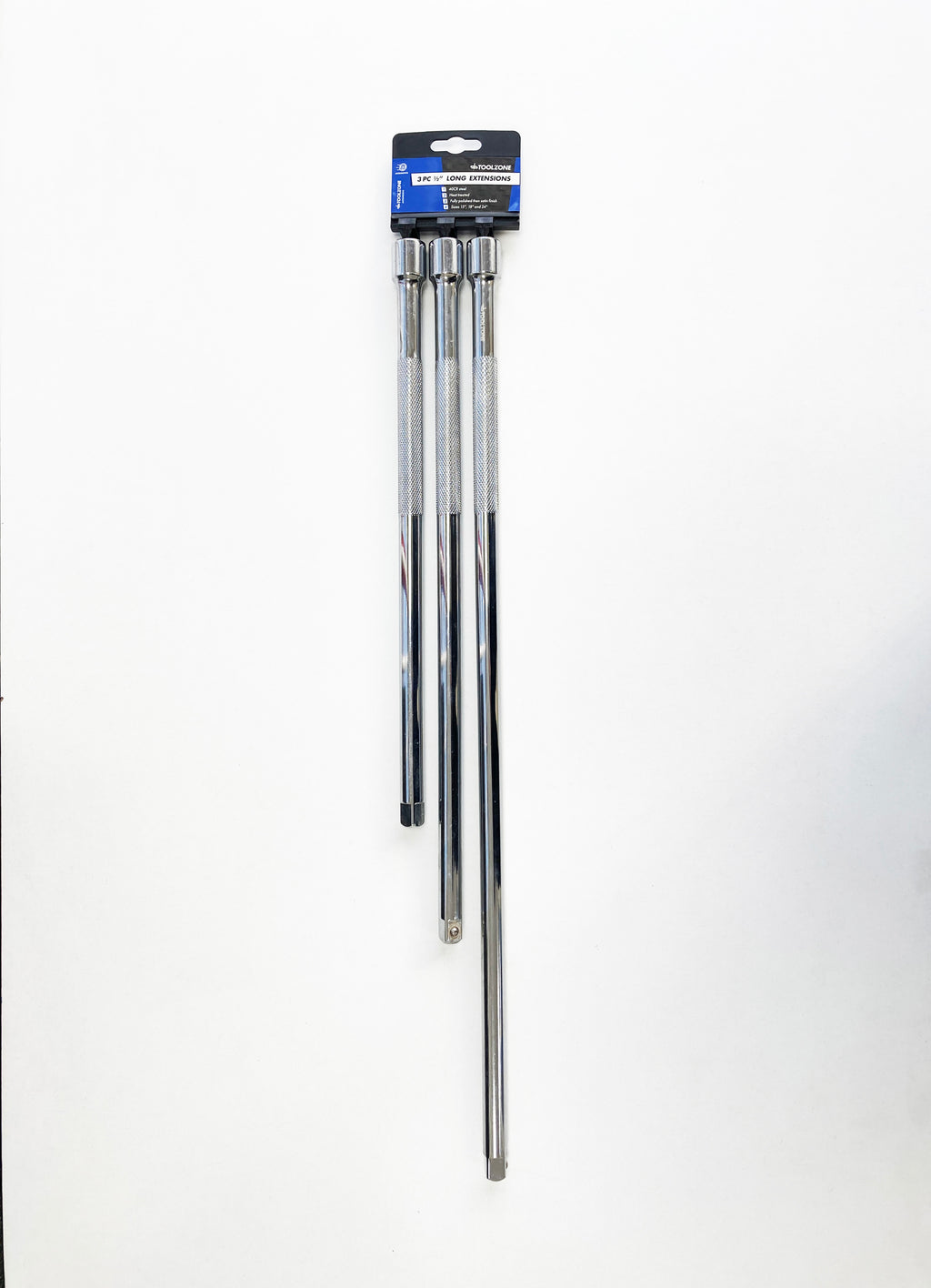 3PC 1/2" LONG EXTENSION BARS 15/18/24" SS023