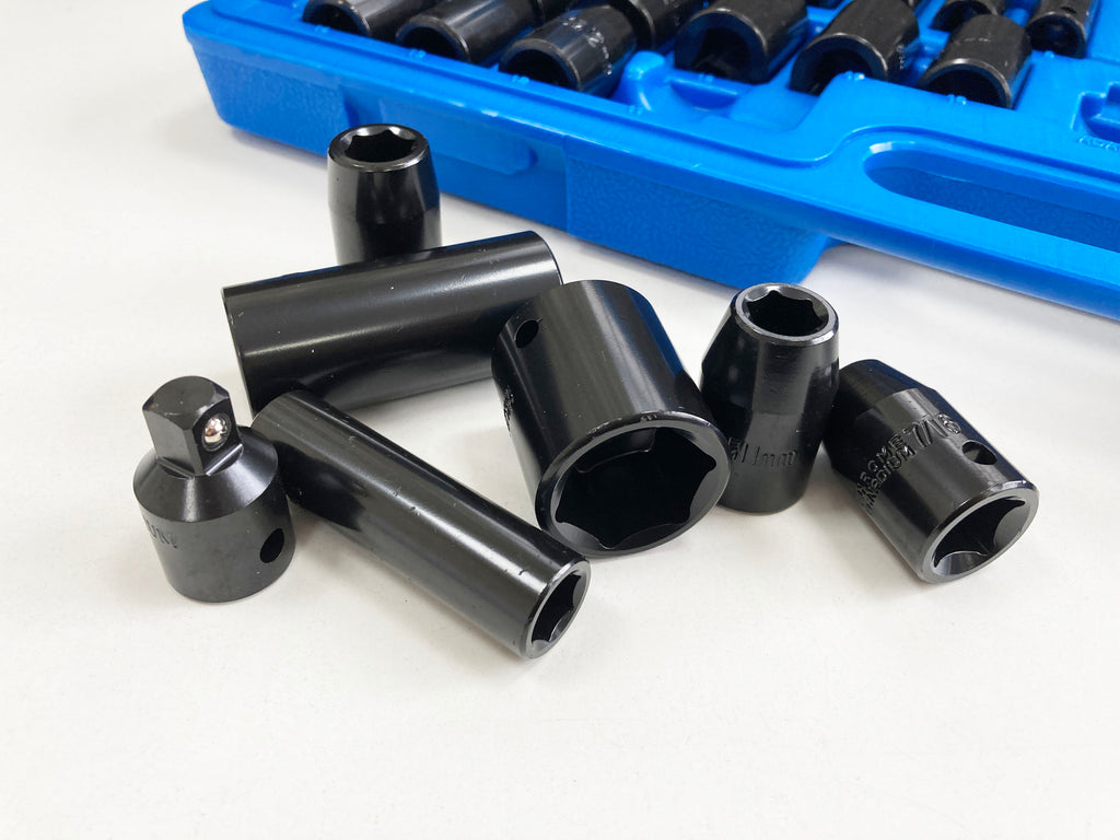 38PC 3/8 & 1/2 IMPACT SOCKETS DEEP /  SHALLOW SOCKET SS128