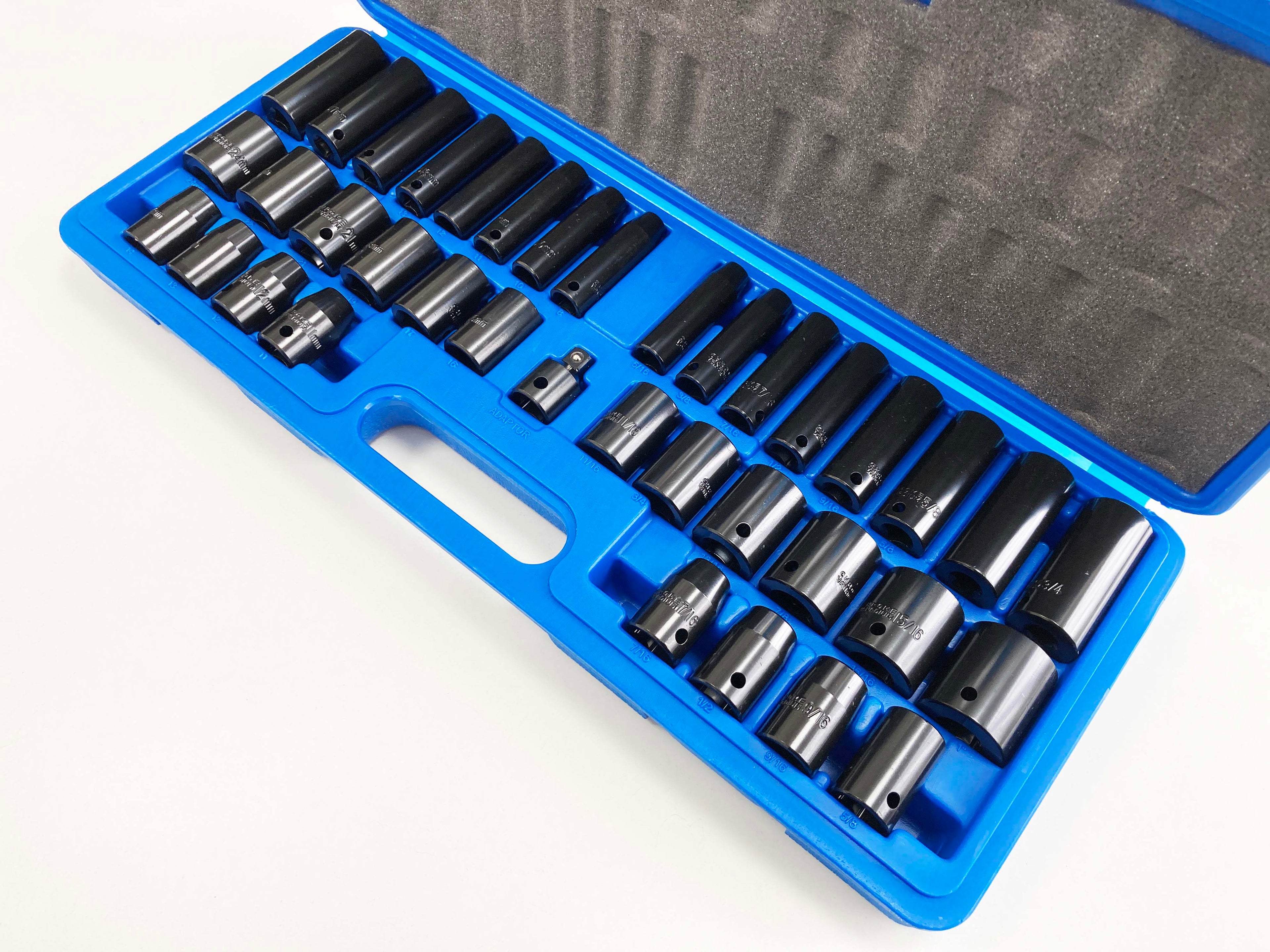 38PC 3/8 & 1/2 IMPACT SOCKETS DEEP /  SHALLOW SOCKET SS128