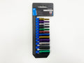 COLOURED 12PC 1/4'' MM DEEP CRV SOCKETS 4-13mm SS314