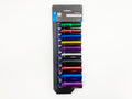 COLOURED 10PC 1/2" MM DEEP CRV SOCKETS 13-24mm SS316