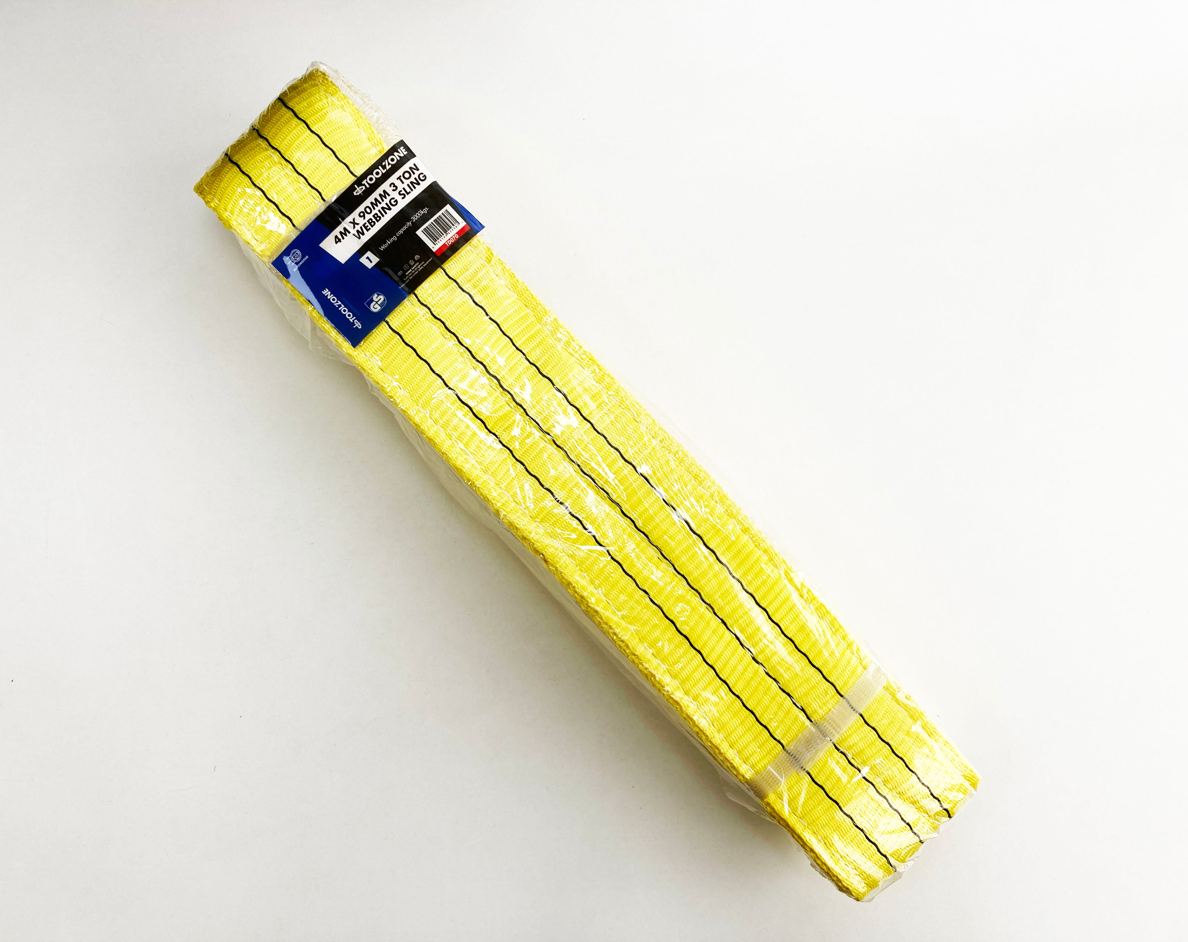 4M X 90MM 3 TON WEBBING SLING tow lifting Yellow TD070