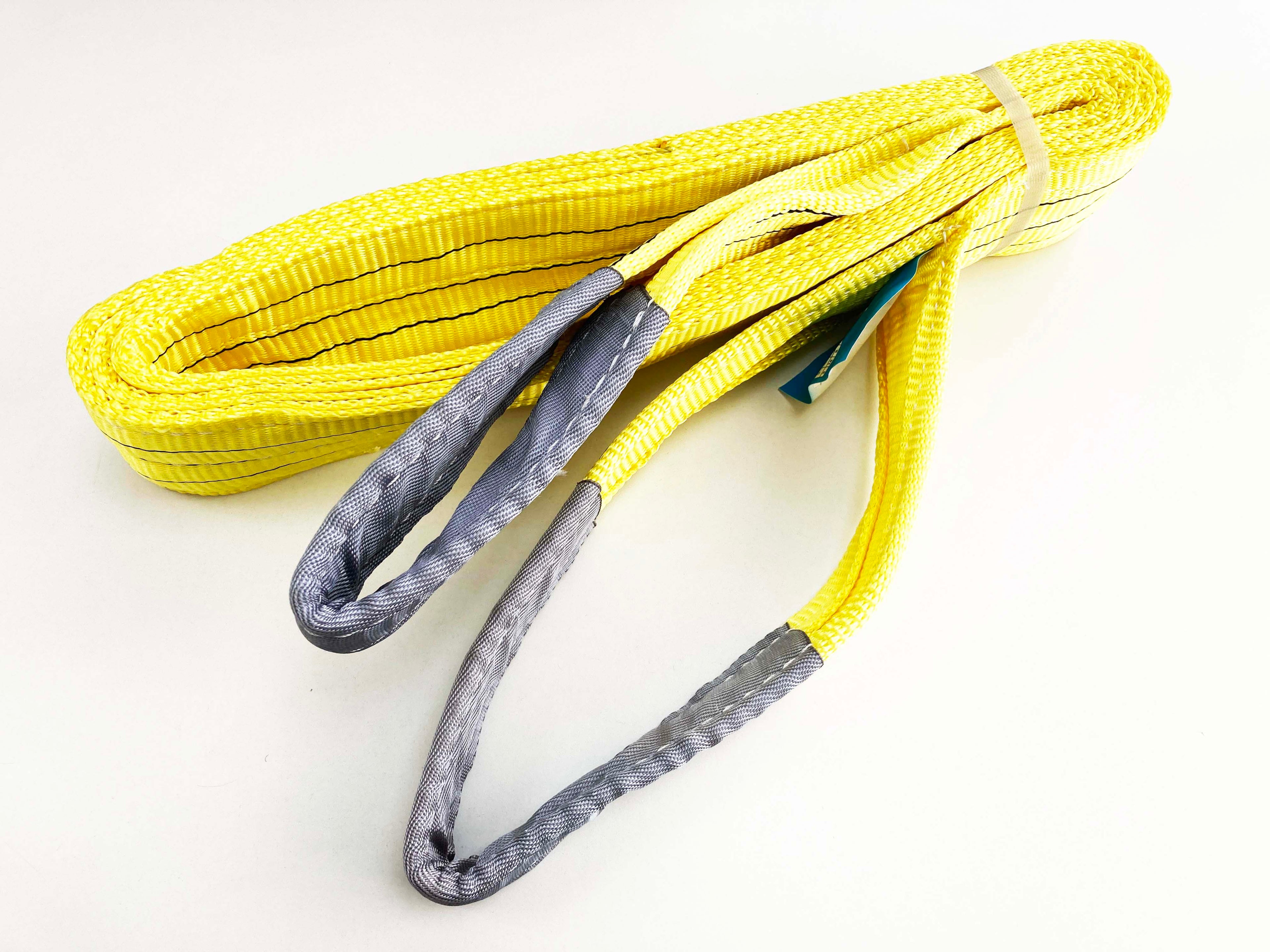 4M X 90MM 3 TON WEBBING SLING tow lifting Yellow TD070