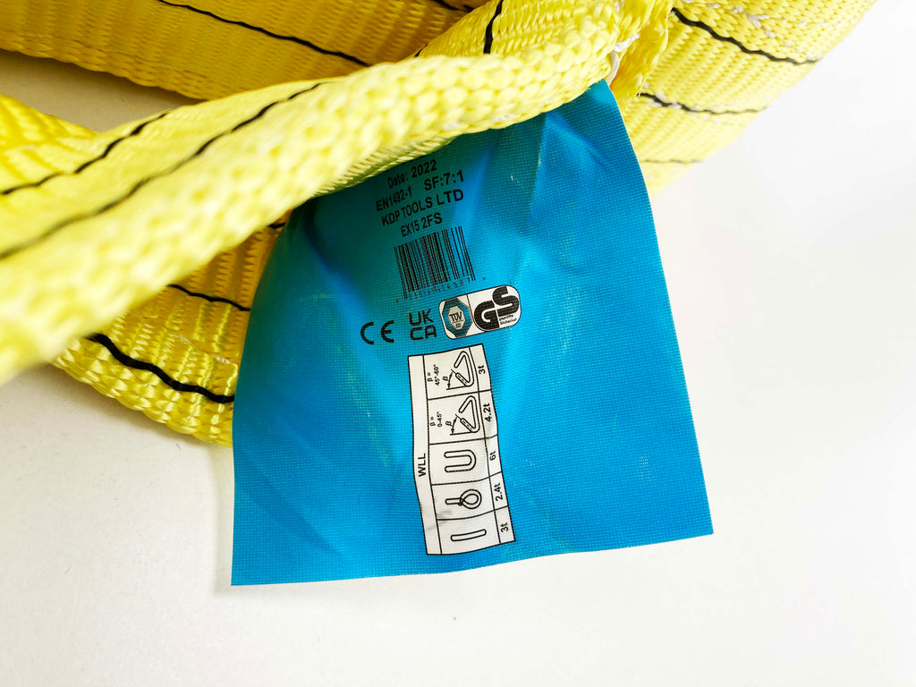 4M X 90MM 3 TON WEBBING SLING tow lifting Yellow TD070