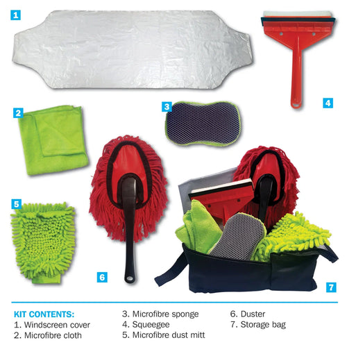 6 Piece Car Cleaning Kit Valeting Set SWCR25