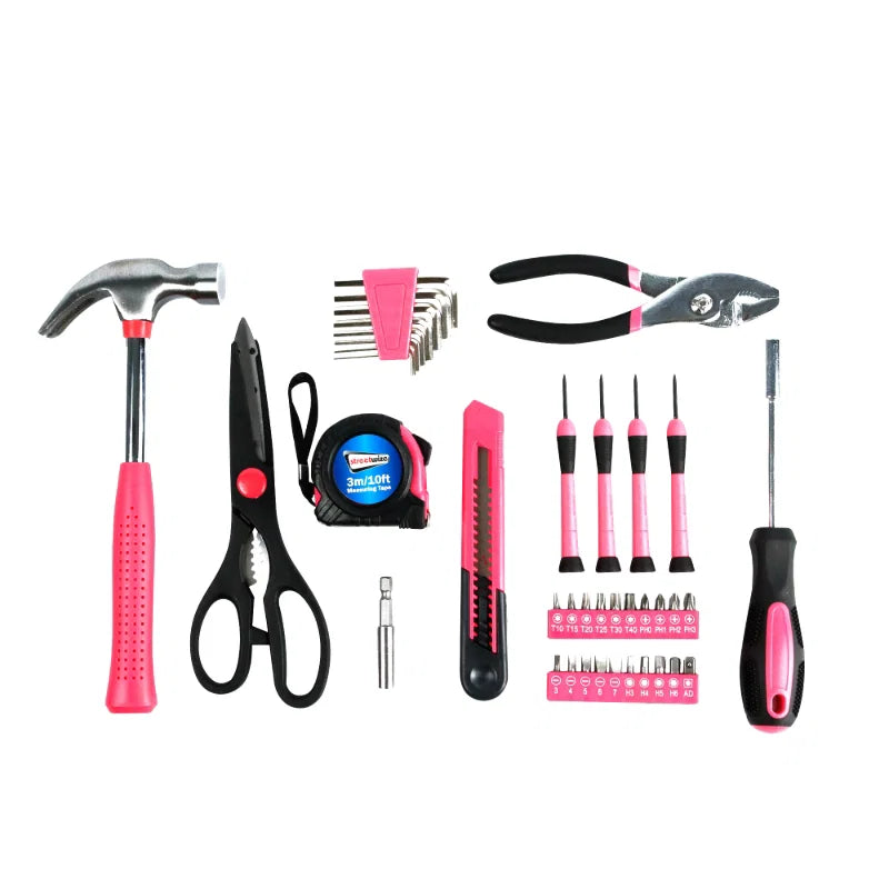Streetwize Screwdriver Set - Pink, 39 Pieces 'Think Pink' Tool Kit 39pc