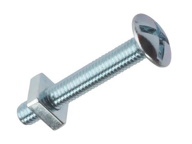 M5 x 25mm Bag 25 Roofing Bolt and Nut ZP